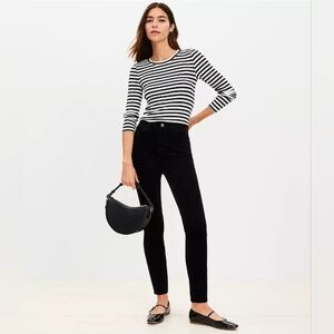 LOFT Women's Black Corduroy Skinny Pants